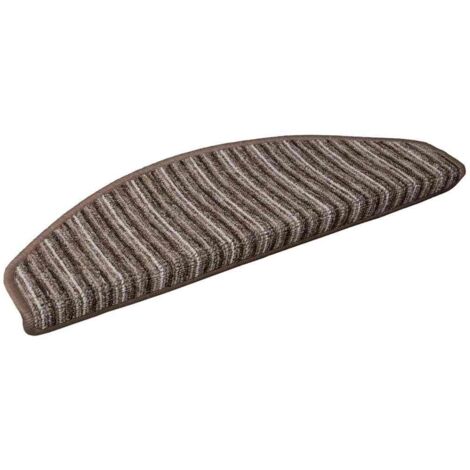 Tapis d'escalier auto-adhésifs 15 pcs Marron 65 x 21 x 4 cm (1/5)