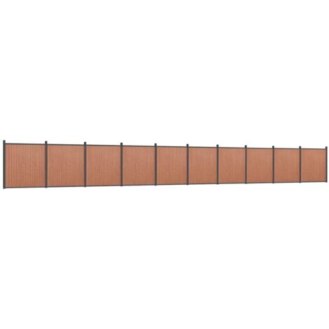 Panneau de clôture marron 1737x186 cm WPC (1/5)