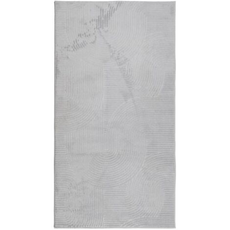 Tapis IZA poils courts style scandinave gris 80x150 cm (1/5)