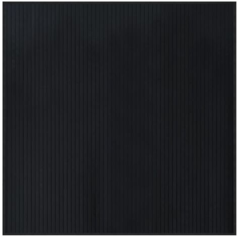 Tapis carré noir 100x100 cm bambou (1/5)