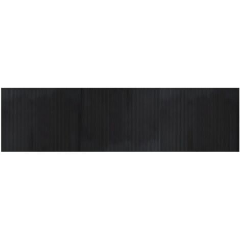 Tapis rectangulaire noir 80x300 cm bambou (1/5)