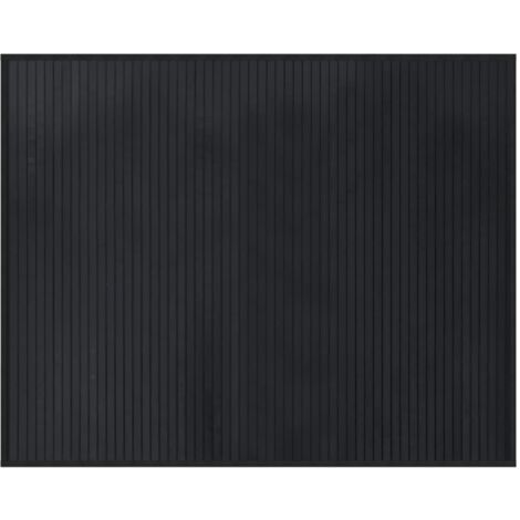Tapis rectangulaire noir 80x100 cm bambou (1/5)