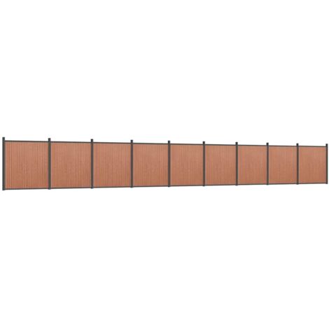 Panneau de clôture marron 1564x186 cm WPC (1/5)