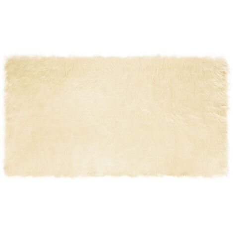 Tapis en fausse Tafalla Crème 60 x 110 cm Polyester (1/5)