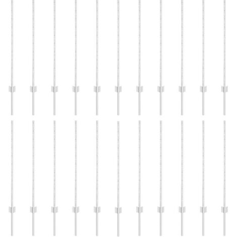 Poteau de clôture. 22 pcs Argenté 140 cm Acier (1/5)