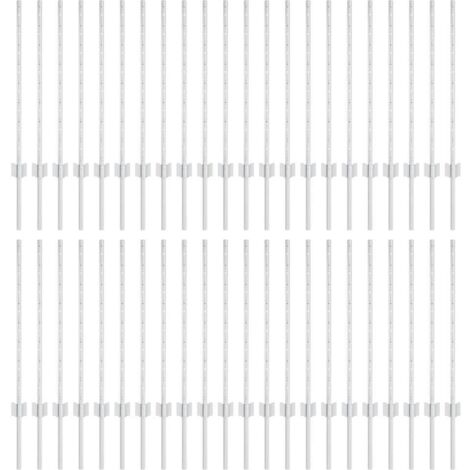 Poteau de clôture. 44 pcs Argenté 120 cm Acier (1/5)