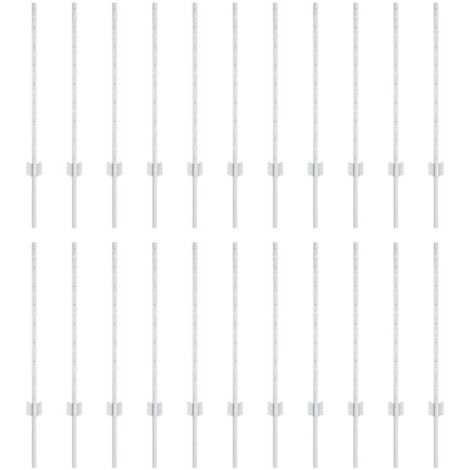Poteau de clôture. 22 pcs Argenté 120 cm Acier (1/5)