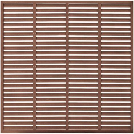 Clôture à persiennes WPC 180x180 cm Marron