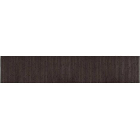Tapis rectangulaire marron foncé 60x300 cm bambou (1/5)