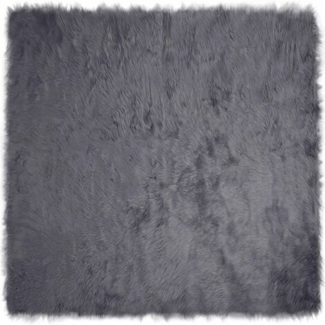 Tapis en fausse Tafalla Anthracite 160 x 160 cm Polyester (1/5)