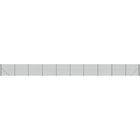Clôture en treillis métallique avec bride vert 1,6x25 m (1/5)