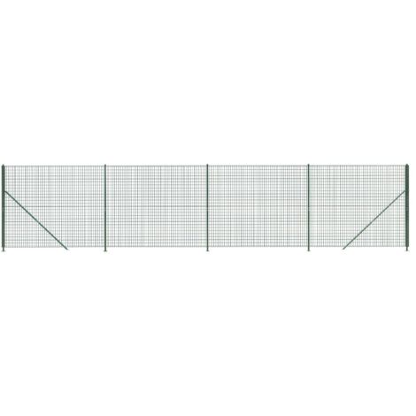 Clôture en treillis métallique avec bride vert 2,2x10 m (1/5)