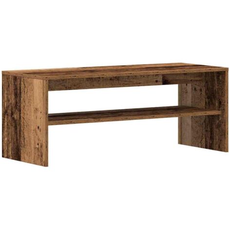 Meuble TV Banc TV Armoire TV vieux bois 100x40x40 cm bois d'ingénierie (1/5)
