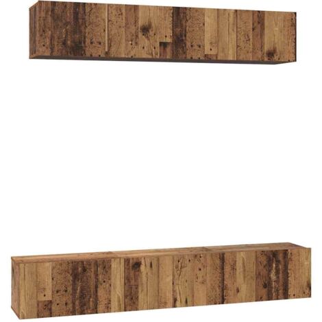 Ensemble meuble TV Banc TV Armoire TV 5 pcs Bois Ancien Bois d'ingénierie (1/5)