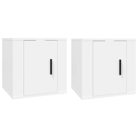 Meubles TV Banc TV Armoire TV muraux 2 pcs Blanc 40x34,5x40 cm (1/5)