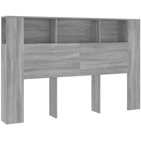Armoire de tête de lit Sonoma gris 160x18,5x104,5 cm (1/5)
