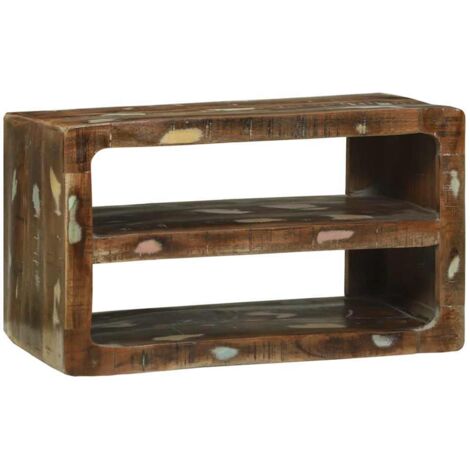 Meuble TV Banc TV Armoire TV 60 x 32 x 36 cm Bois massif de récupération (1/5)
