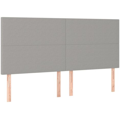 Tête de lit Gris clair 160 x 5 x 118/128 cm Tissu (1/5)