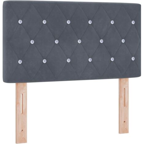 Tête de lit Gris foncé 80 cm Velours (1/5)