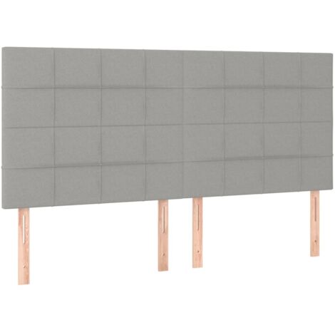 Tête de lit Gris clair 160 x 5 x 118/128 cm Tissu (1/5)