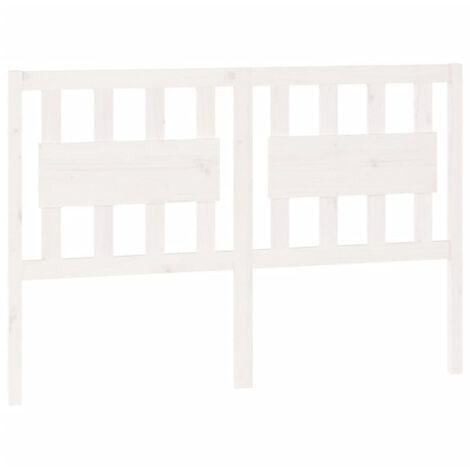 Tête de lit Blanc 145,5x4x100 cm Bois massif de pin (1/5)
