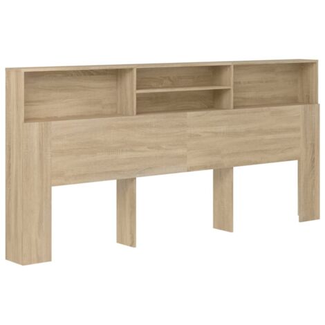Armoire de tête de lit Chêne sonoma 220x19x103,5 cm (1/5)
