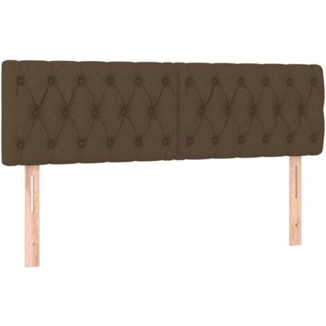 Têtes de lit Marron foncé 160 x 7 x 78/88 cm Tissu (1/5)