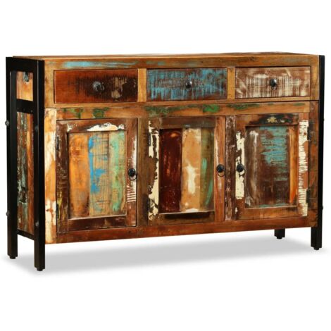 Buffet, Meuble de Rangement, Armoire de Cuisine Bois de récupération massif 120 x 35 x 76 cm RDS6121 (1/5)