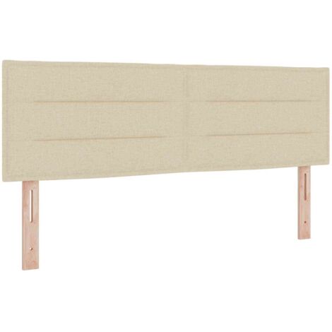 Tête de lit LED avec bandes LED Crème 144 cm tissu (1/5)