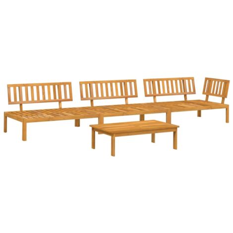 Salon palette de jardin 4 pcs Mobilier de jardin bois d'acacia massif (1/5)