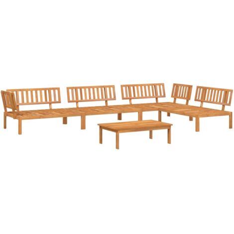 Salon palette de jardin 5 pcs Mobilier de jardin bois d'acacia massif (1/5)
