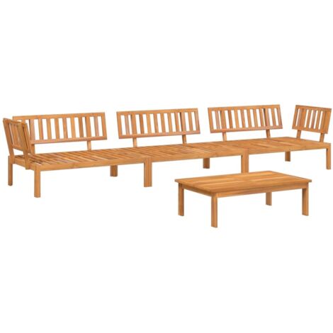 Salon palette de jardin 4 pcs Mobilier de jardin bois d'acacia massif (1/5)