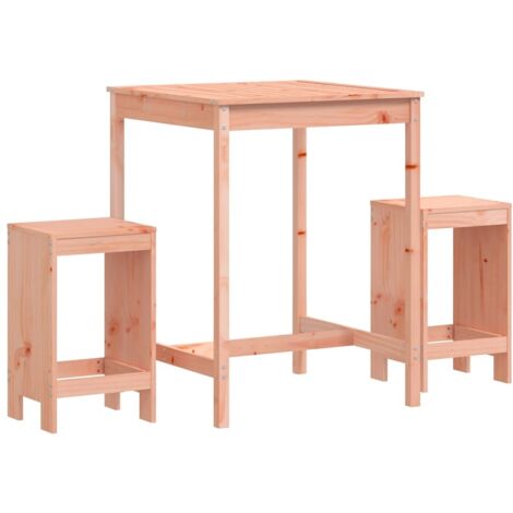 Ensemble de bar de jardin 3 pcs Mobilier de jardin bois massif de Douglas (1/5)