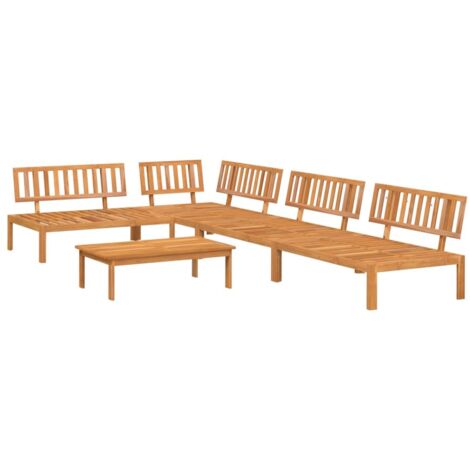 Salon palette de jardin 5 pcs Mobilier de jardin bois d'acacia massif (1/5)