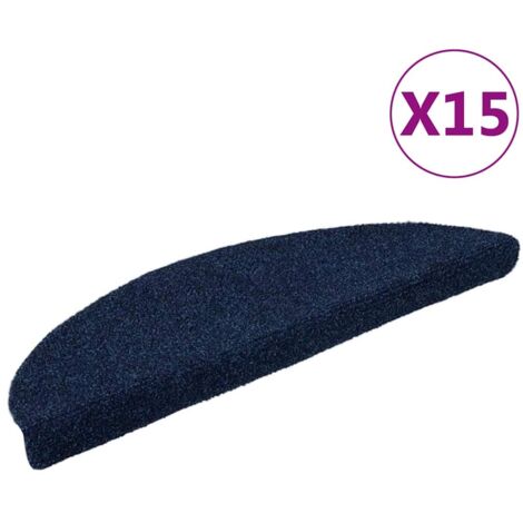 Tapis d'escalier autocollants 15 pcs,Marchettes d'escalier,Protections d'escalier Bleu 56x17x3 cm Aiguilleté DVNEI719200 (1/5)