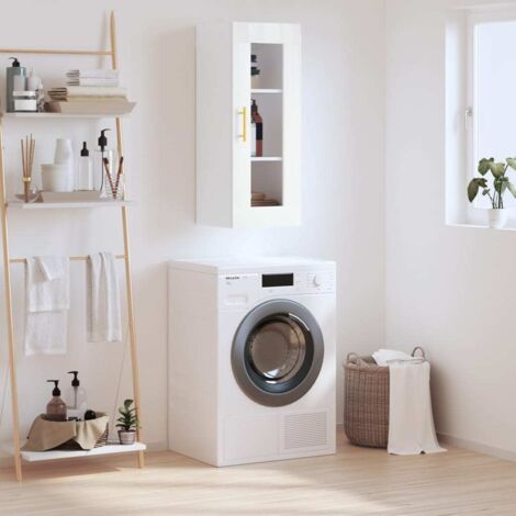 Armoire murale  Meuble de rangement  Armoire suspendue blanc 34,5x34x90 cm XZZZ127467 (1/5)