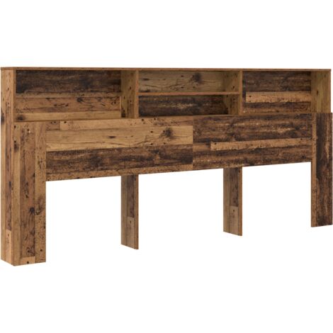 Cabinet de Tête de Lit Bois ancien 220 x 19 x 101,5 cm (1/5)