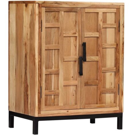 Buffet Vintage,Buffet Bahut,Placard de cuisine Bois d'acacia solide 60x35x76 cm Marron -TZ51034 (1/5)