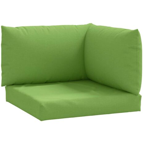 Coussins de palette lot de 3 vert mélangé tissu (1/5)