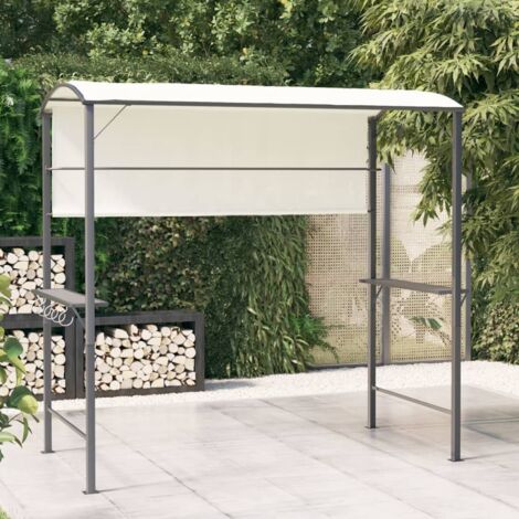 Tonnelle de jardin, Pergola, Belvédère avec toit 220x110x200 cm Crème XZZ34013 (1/5)