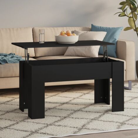 Table basse de salon Bout de canapé Table d'appoint pour chambre Noir 101x49x52 cm Bois d'ingénierie XTT521 (1/5)