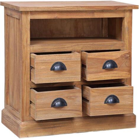 Buffet bas Commode salon,Armoire latérale 60 x 30 x 60 cm Teck solide -67187 (1/5)
