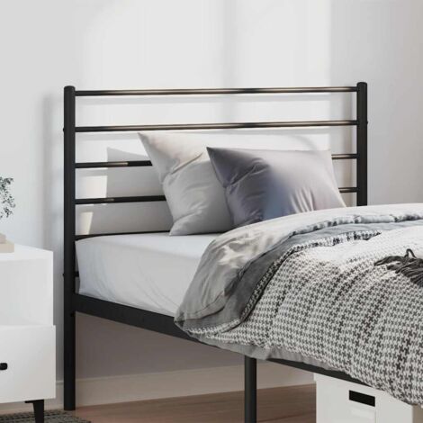 Tête de lit,Design industriel,Panneau de lit,Décoration murale métal noir 100 cm,Pour Lit adulte XZZ98601 (1/5)