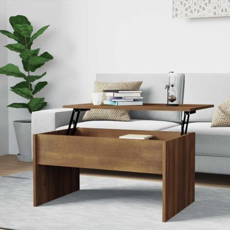 Table Basse de Salon Élégante,Table Canapé Chêne marron 80x50,5x41,5 cm Bois d'ingénierie -FR90822 (1/5)
