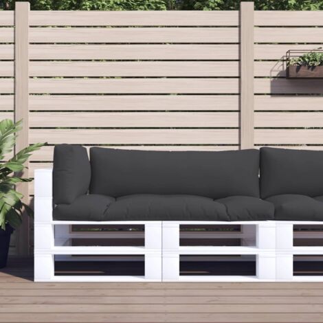 Lot de 3 Coussins de palette,Coussins Siège Dossier de Chaise noir tissu -AD86998 (1/5)