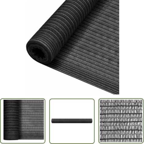 Filet brise-vue,Écran de protection,Toile de couverture Anthracite 2x25 m PEHD 75 g/m² CNENE342159 (1/4)
