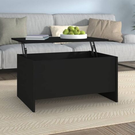 Table basse Table de salon  Bout de canapé Noir 80x55,5x41,5 cm Bois d'ingénierie 62309 (1/5)