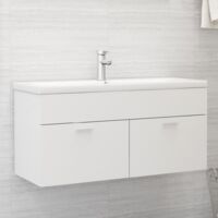 Meuble sous lavabo vasque avec lavabo intégré Blanc Aggloméré 13728