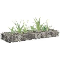 Lit surélevé à gabion Acier galvanisé 90x30x10 cm