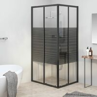 Cabine de douche intégrale, Cabine de douche complète, Paroi de douche verre à rayures ESG 90x70x180 cm Noir BXZ9891